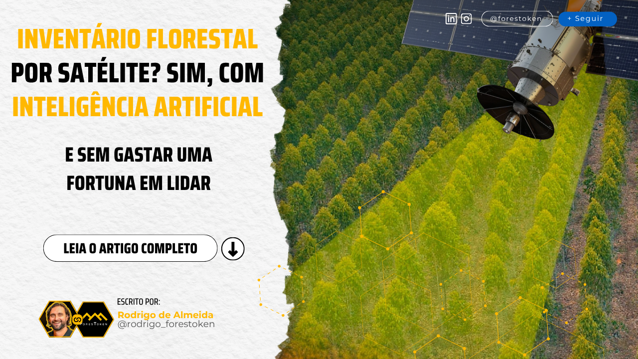 Inventário Florestal por Satélite? Sim, com IA – e sem gastar uma fortuna em LiDAR
